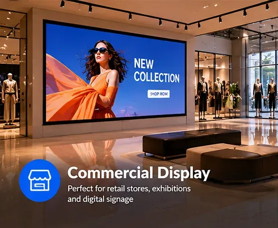 retail display projector screen