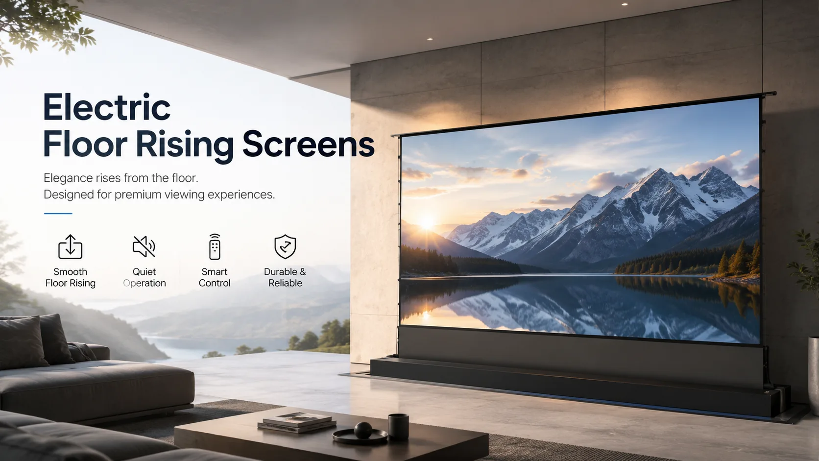 Electric floor Rising Screen