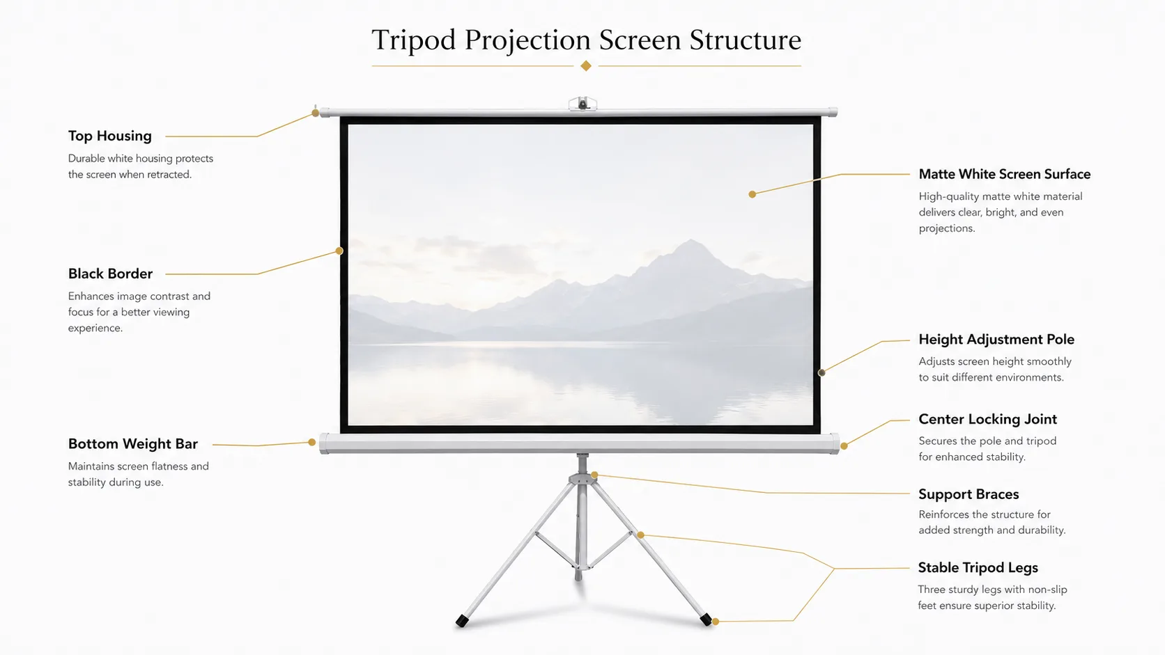 tripod screen structure