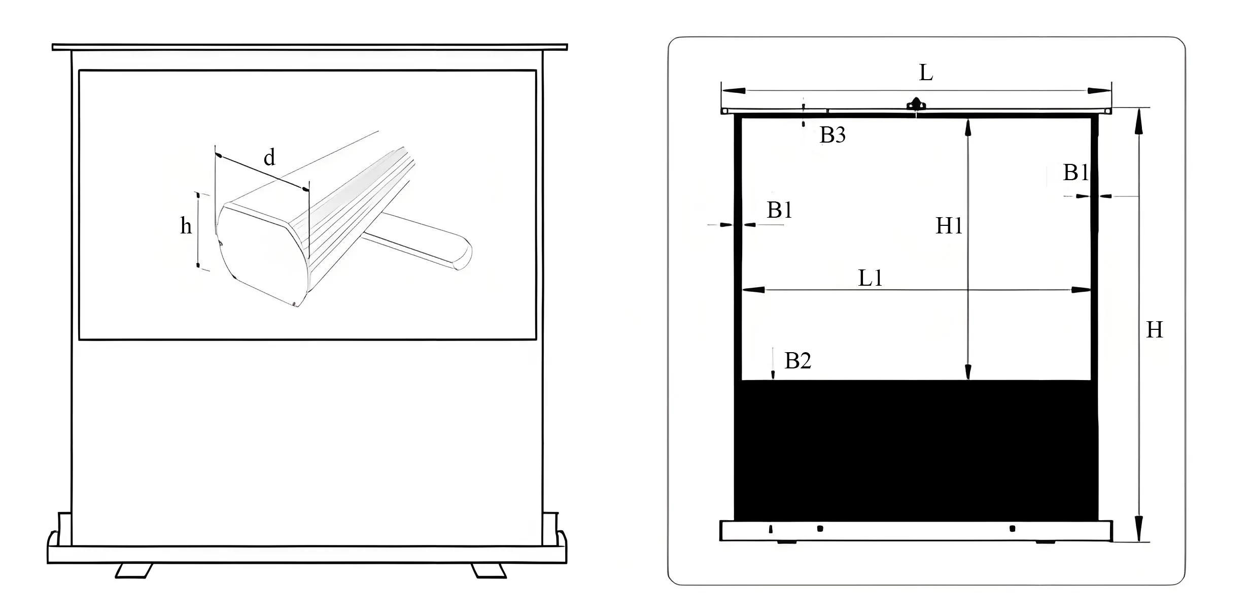 pull up projection screen